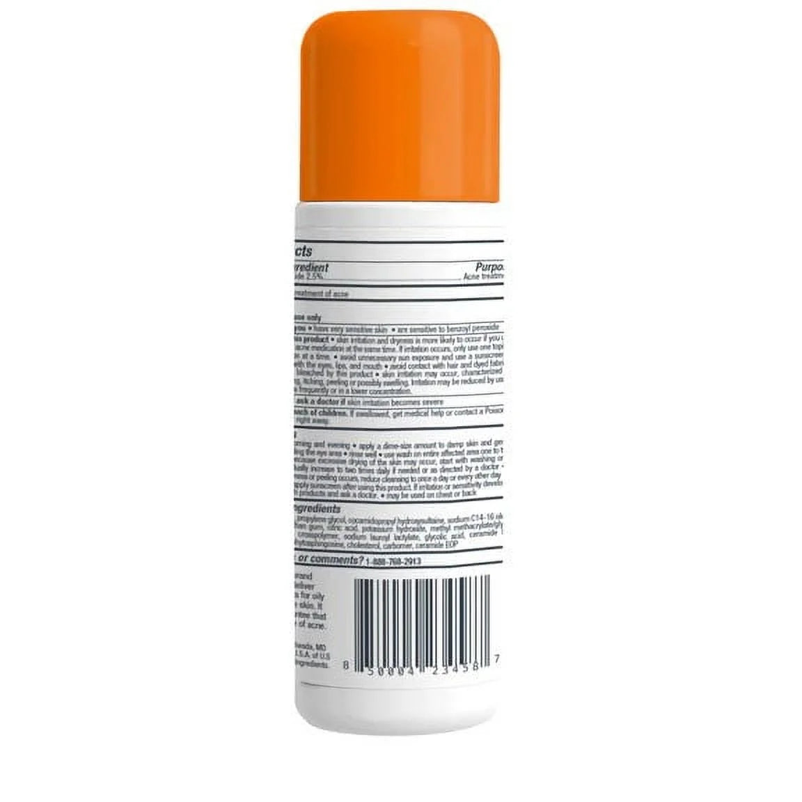 AcneFree Oil Free Acne Cream Cleanser 2.5% Benzoyl Peroxide Treatment, 8 oz